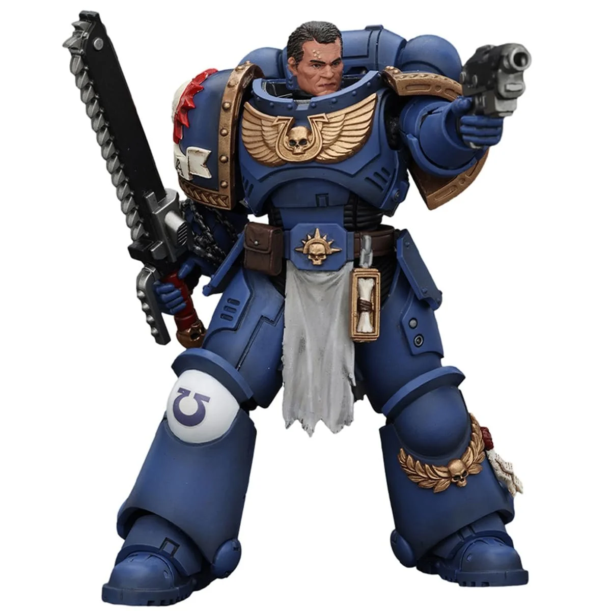 Фігурка Joytoy HiPlay Warhammer 40K Space Marines 2 Lieutenant Titus 1/18, фото №1