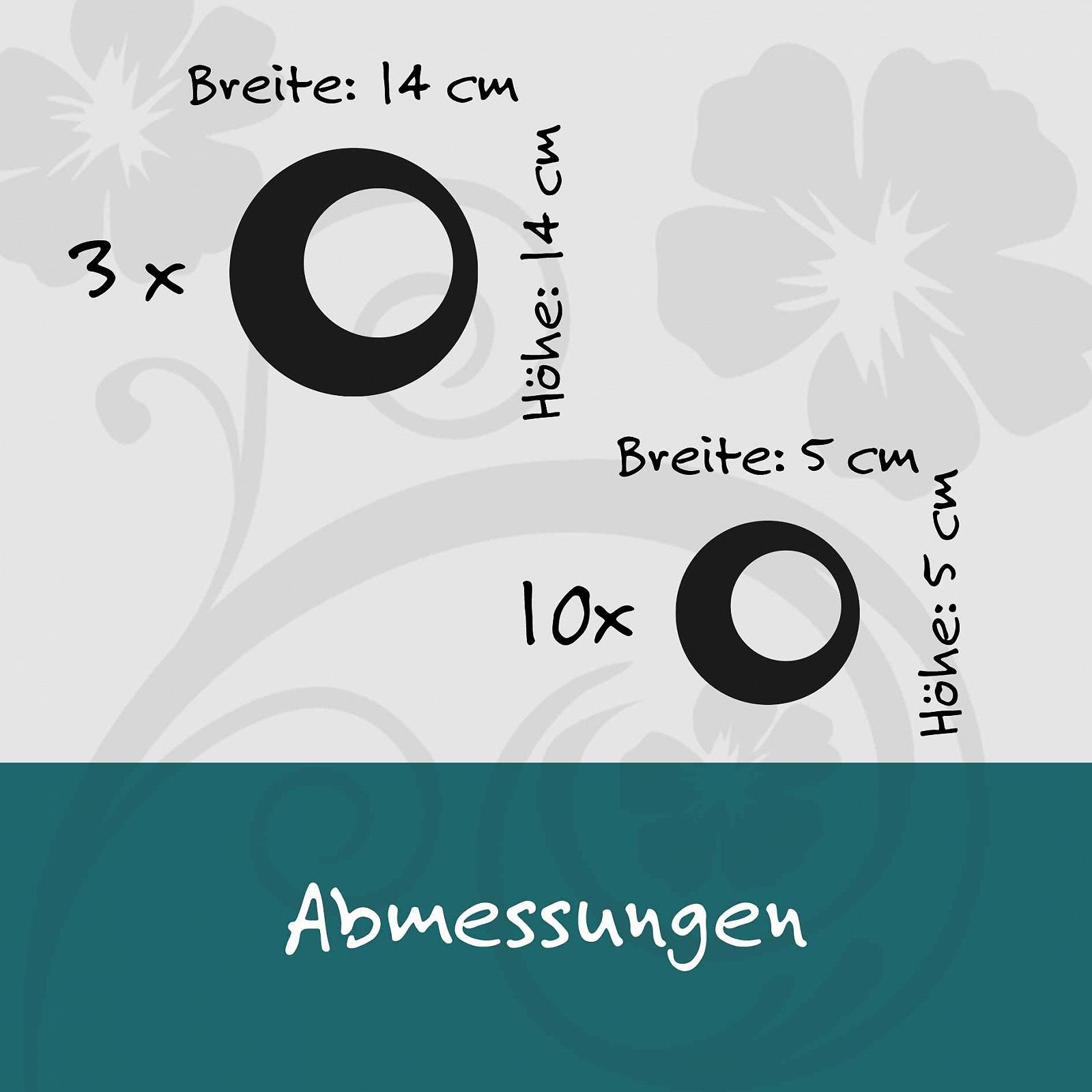 Наклейка на стіну kleb-Drauf 13 Retro Dots Синя Глянцева, фото №3