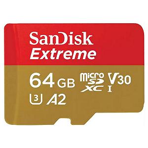 Карта пам'яті SanDisk 64 GB microSDXC UHS-I U3 V30 A2 Extreme (SDSQXAH-064G-GN6MN)