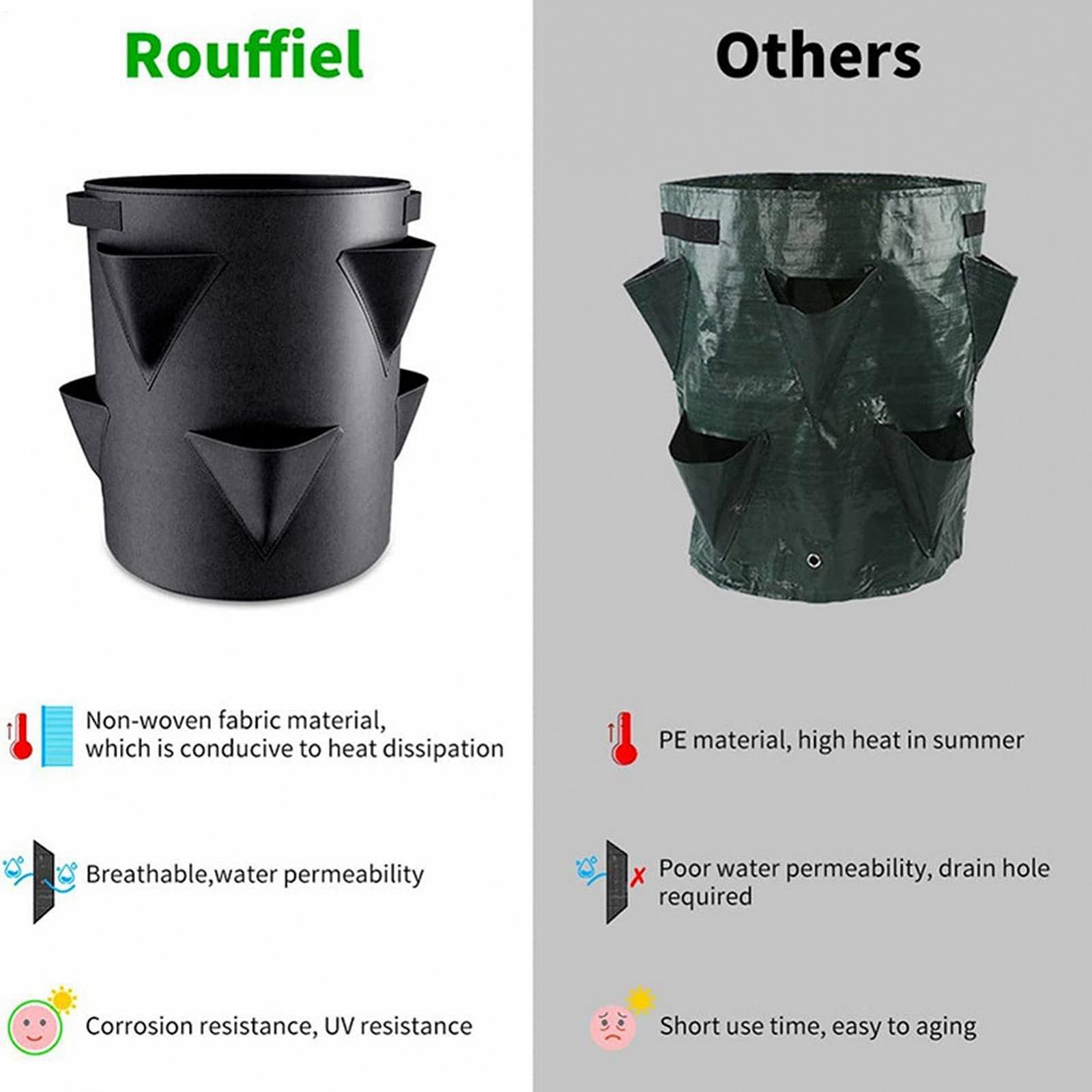 Горщики для полуниці сумки для вирощування рослин з нетканого матеріалу переносні дихаючі, фото №6