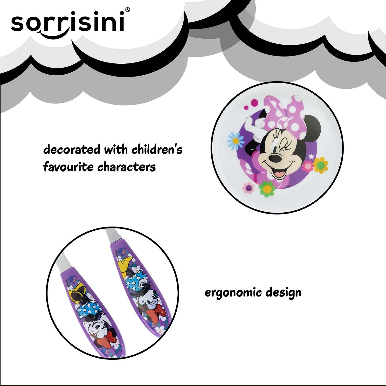 Набор детской посуды Sorrisini, 3 предмета, фото №6 Набор детской посуды Sorrisini, 3 предмета, фото №6