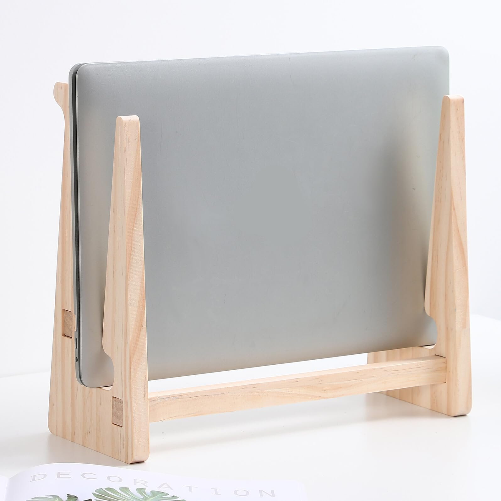 Подставка для ноутбука деревянная эргономичная с циркуляцией воздуха стабильная, фото №5