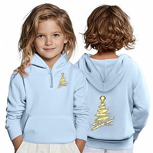 Різдвяна дитяча худі напівблискавці з отворами для очей Generisch synthetic.ua - Фото 1