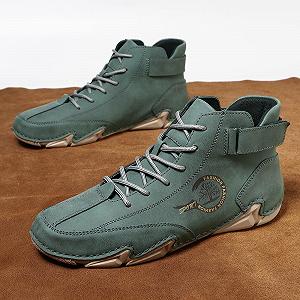 Ботинки Beck Shoes Italian Handmade High Leather Водонепроницаемые Нескользящие Унисекс для хайкинга, кемпинга и вождения, всесезонные Chukka Italian Shoes synthetic.ua - Фото 1
