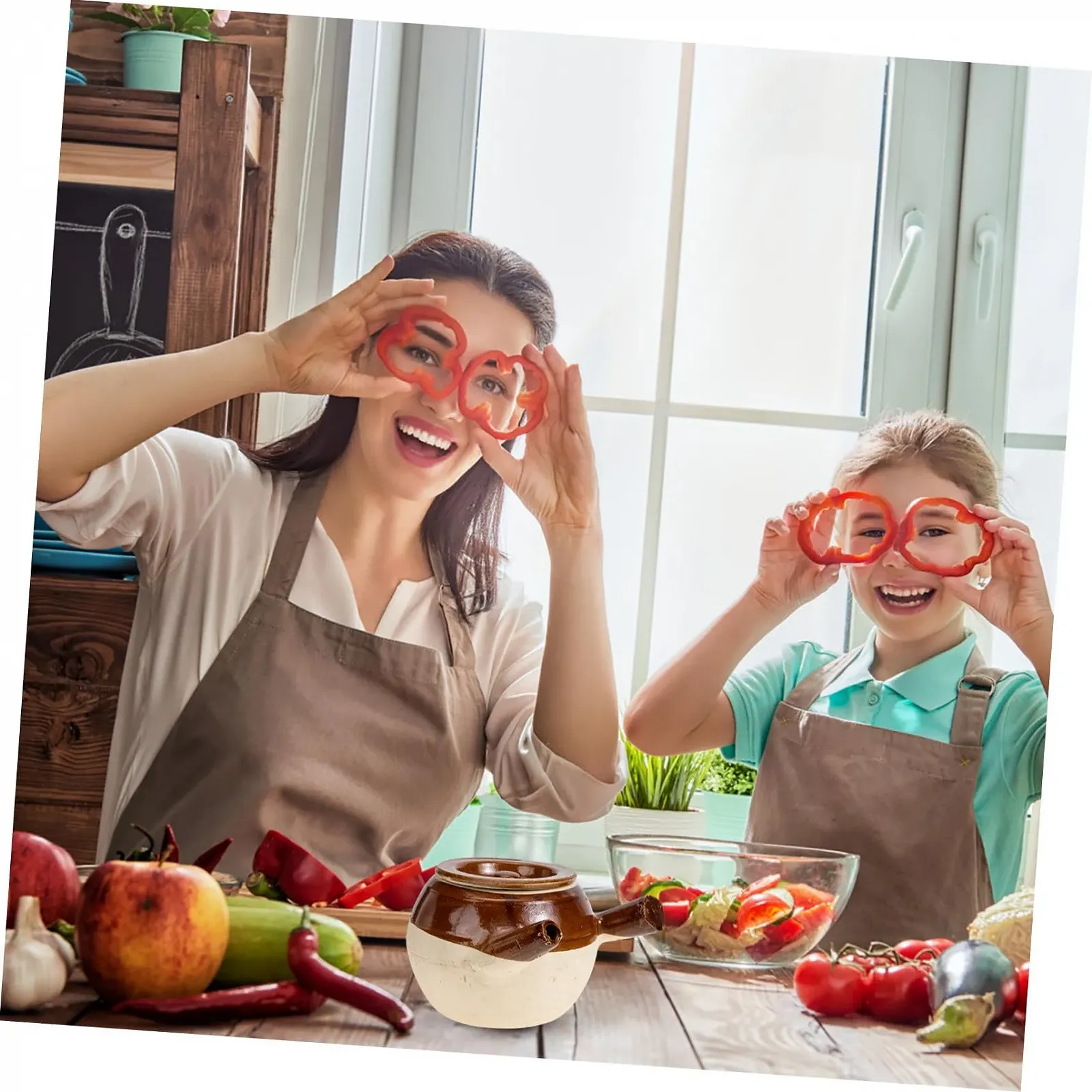 Ківш Gatuida китайський глиняний термостійкий з носиком та ручкою, фото №5