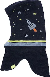 Шапка MAXIMO для мальчиков Темно-оранжевый/Темно-синий/Лайм/Серый 51, синий - Фото 1