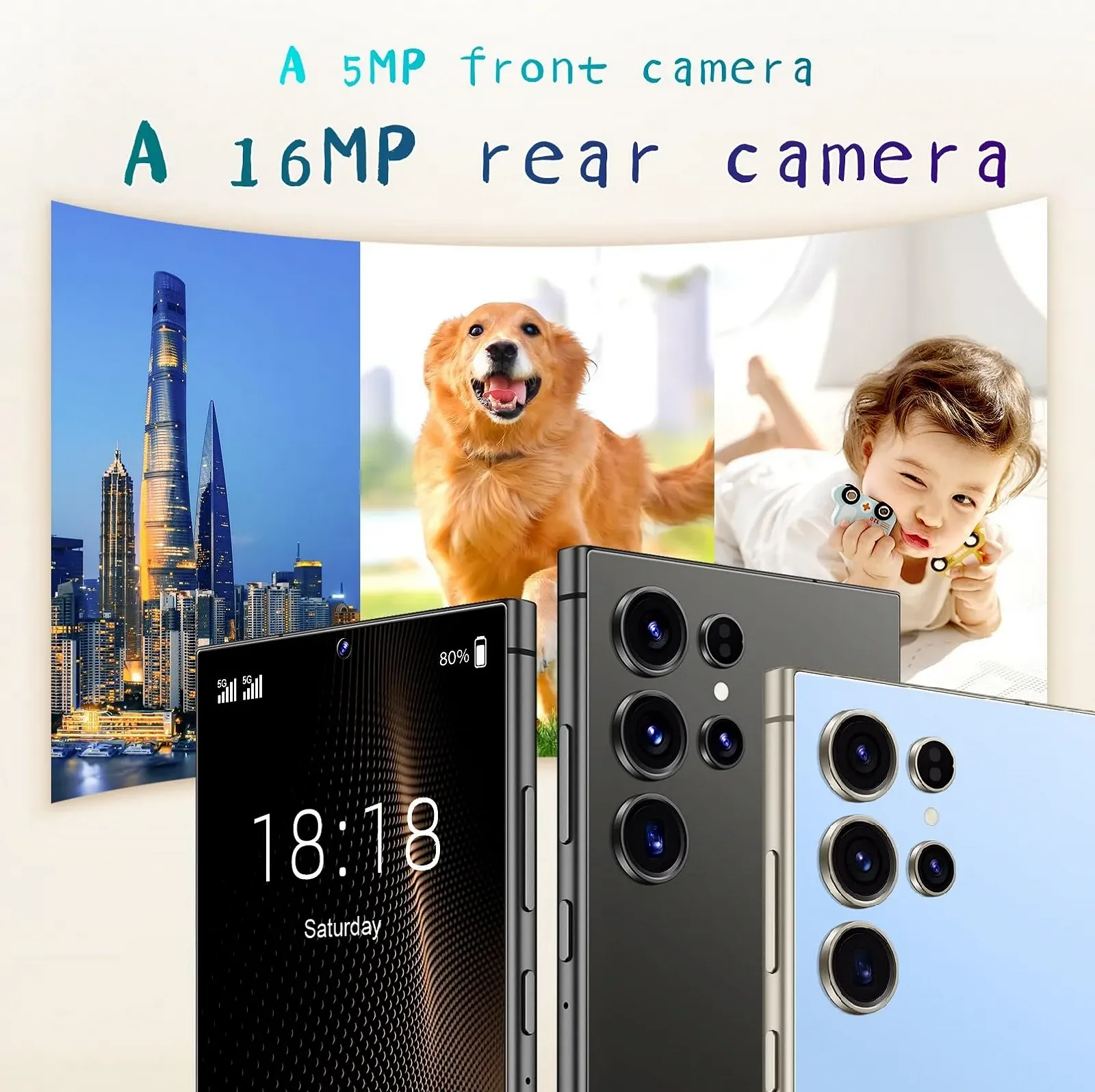 Смартфон 4Green 6.75 дюймов 3GB RAM + 64GB ROM 4G LTE 5MP + 16MP Dual SIM Metal Frame Черный, фото №2