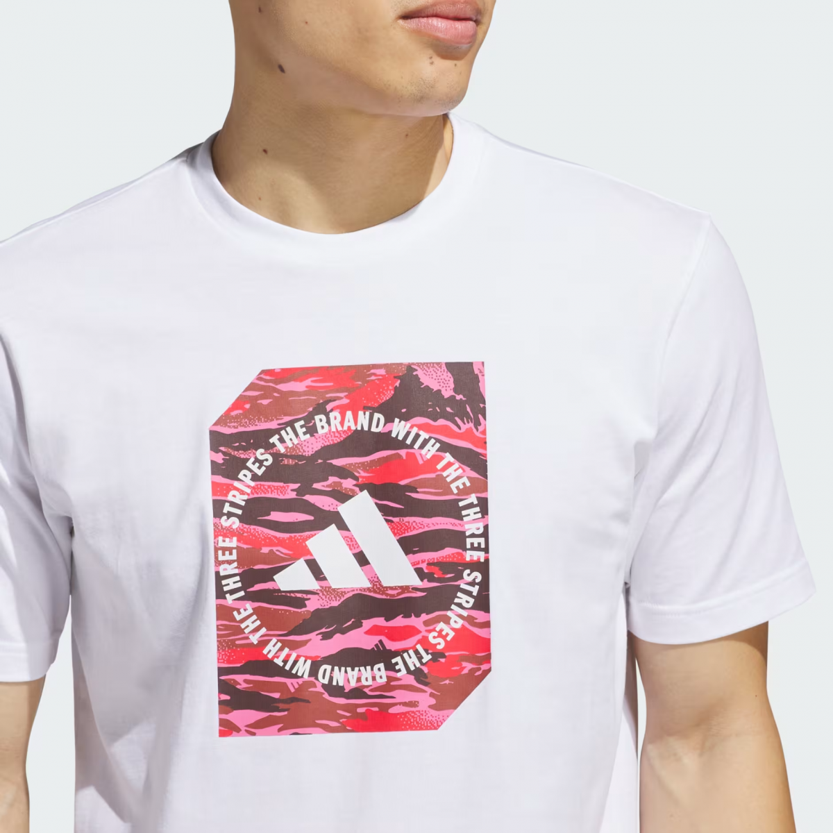 Футболка M C CAMO BOX T JI6763 Adidas Білий S, фото №4