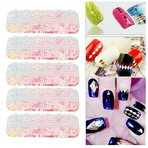 3D украшения для ногтей, кремово-белые 12 типов, розовые сердечки, звезды, цветочный узор, милые украшения для ногтей, смешанные формы, бисер, украшения для маникюра, DIY, поделки, ювелирные изделия - Фото 1