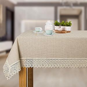 Скатертина Linen Look Мереживо 230 г/м² Щільна synthetic.ua - Фото 1