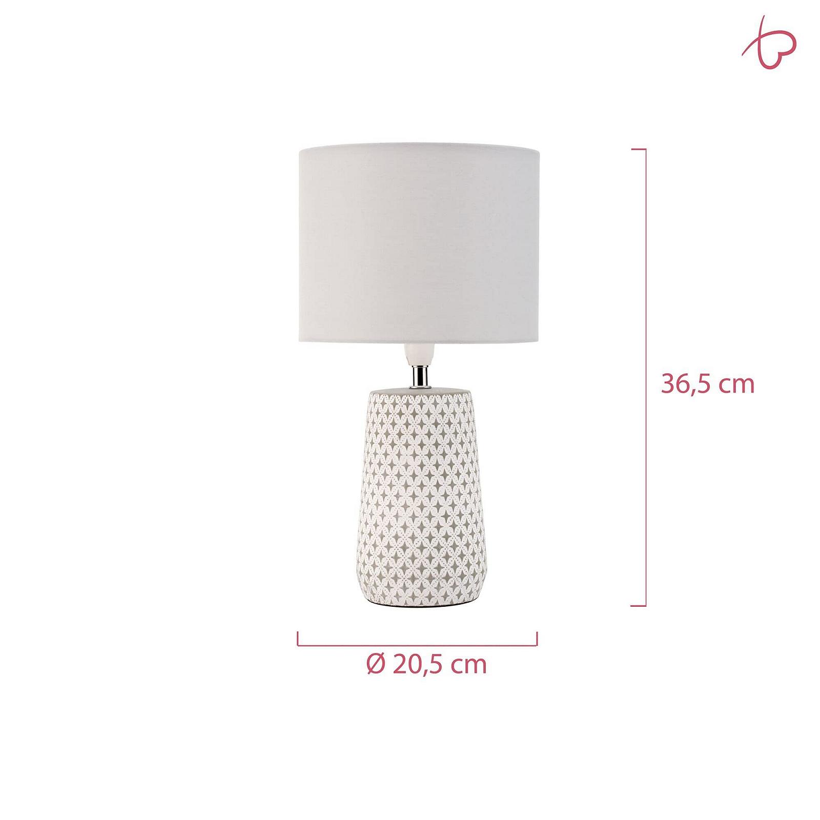 Настільна лампа Pauleen Pretty Purity 48215 Макс. 20 Вт Ручної роботи Тканина Бетон E14 Біло-сірий, фото №4