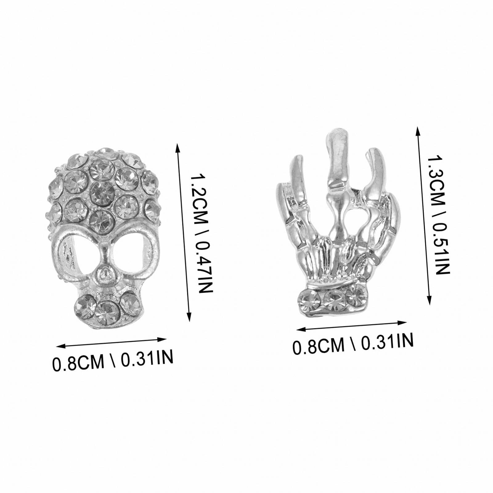 Украшения для ногтей Череп 80шт, фото №3