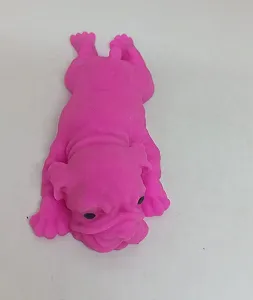 Іграшка антистрес сквіш Мопс малиновий/рожево-червоний 14*7,5 см synthetic.ua - Фото 1