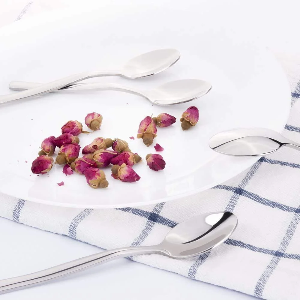 Ложки для чаю та кави TAGYUO Набір з 8 шт. Нержавіюча сталь 13.5 см Срібний, фото №5