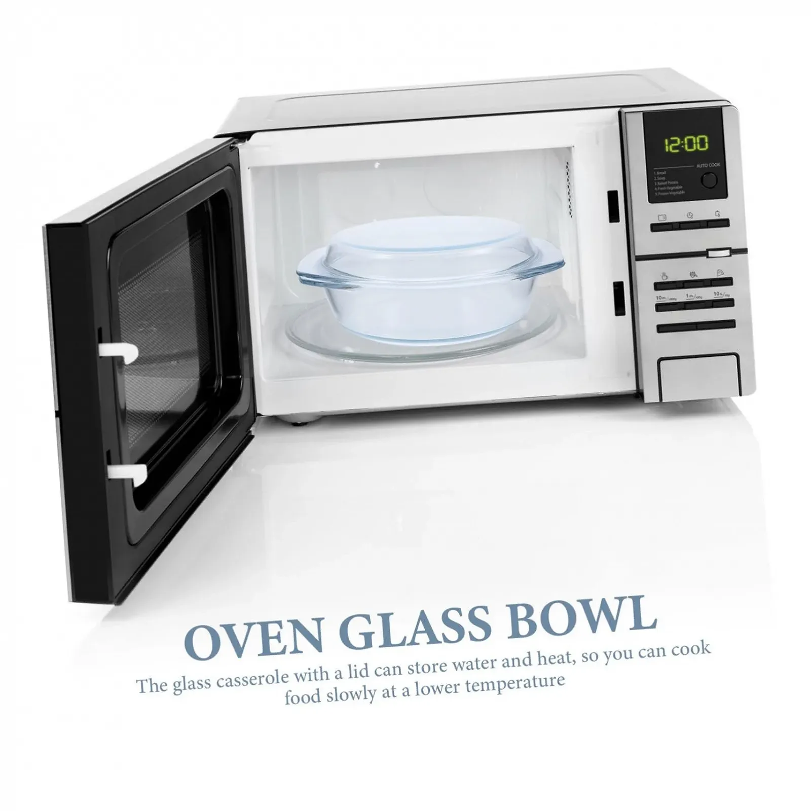 Форма для запекания с крышкой стеклянная термостойкая с ручками, фото №5