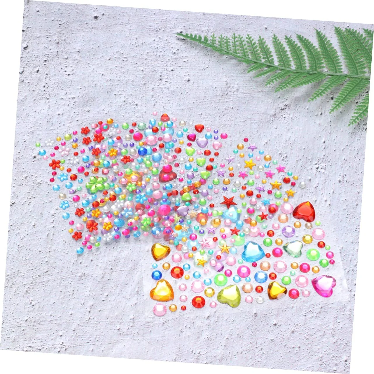 Набір кристалічних наклейок NUOBESTY (5 аркушів) з акриловими стразами різних форм і кольорів для іграшок, мобільних телефонів, фоторамок, фото №2