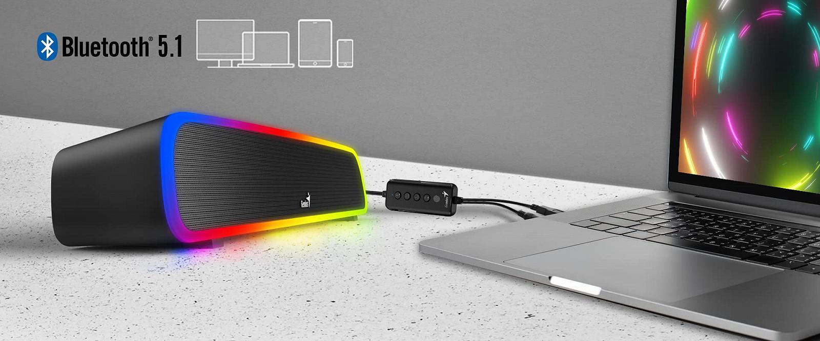 Soundbar Genius Soundbar 200BT Bluetooth 5.1 RGB 4 Вт RMS, фото №5 Soundbar Genius Soundbar 200BT Bluetooth 5.1 RGB 4 Вт RMS, фото №5