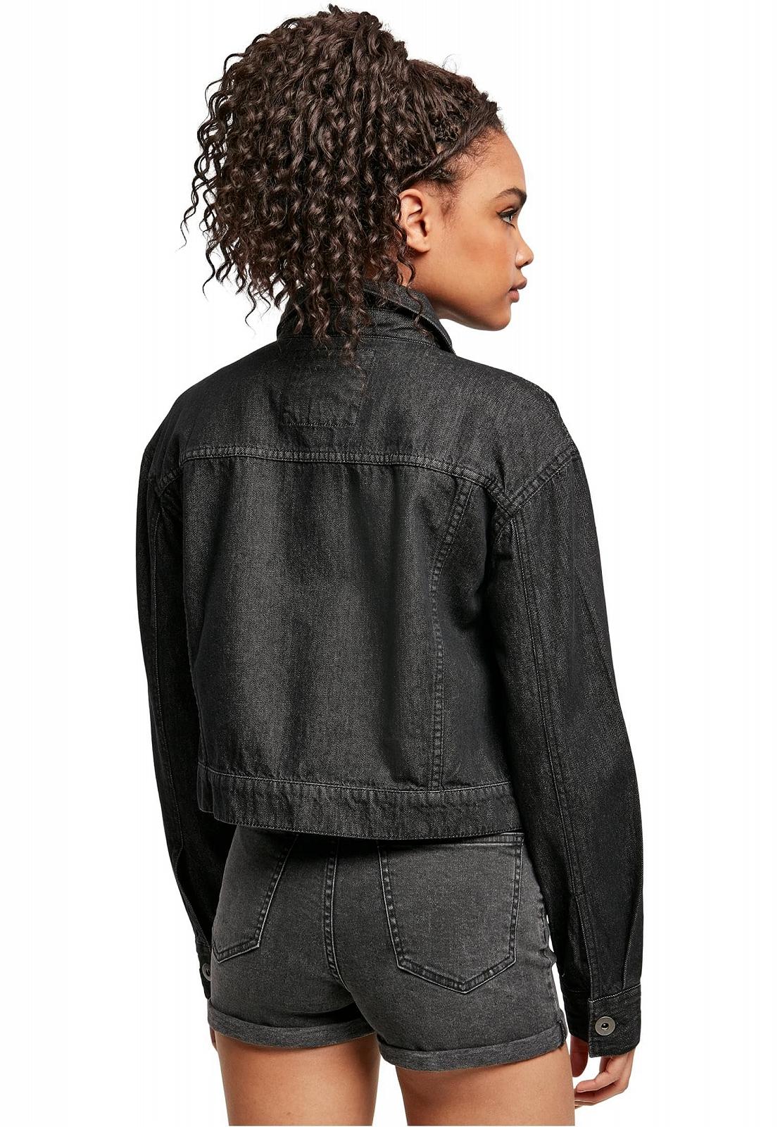 Джинсова куртка Urban Classics Ladies Short Oversized Denim для жінок, фото №4