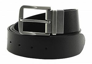 Ремень Calvin Klein CKJ Gifting Classic Adj/Rev 35 мм W115 Черный однотонный / Черный с принтом Allover, Черный однотонный / Черный с принтом Allover - Фото 1
