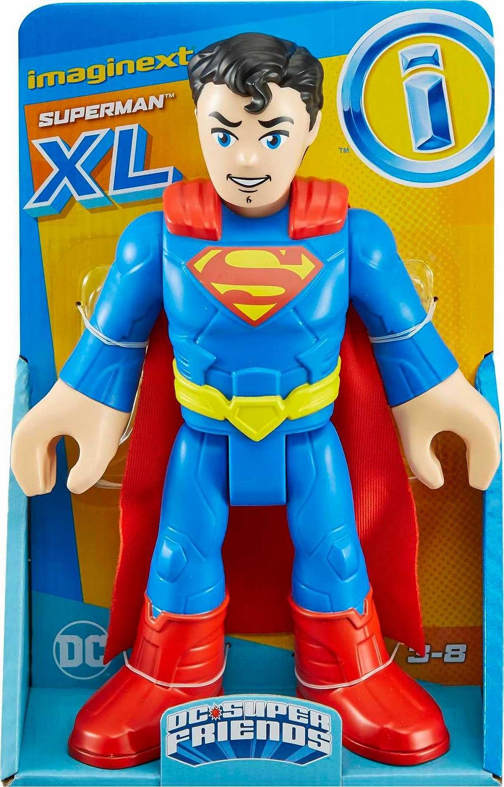 Игрушка-фигурка Imaginext DC Super Friends Superman XL 10 Дюймов Подвижные Части Мягкая Тканевая Накидка для Детей 3 до 8 Лет GPT43, фото №6