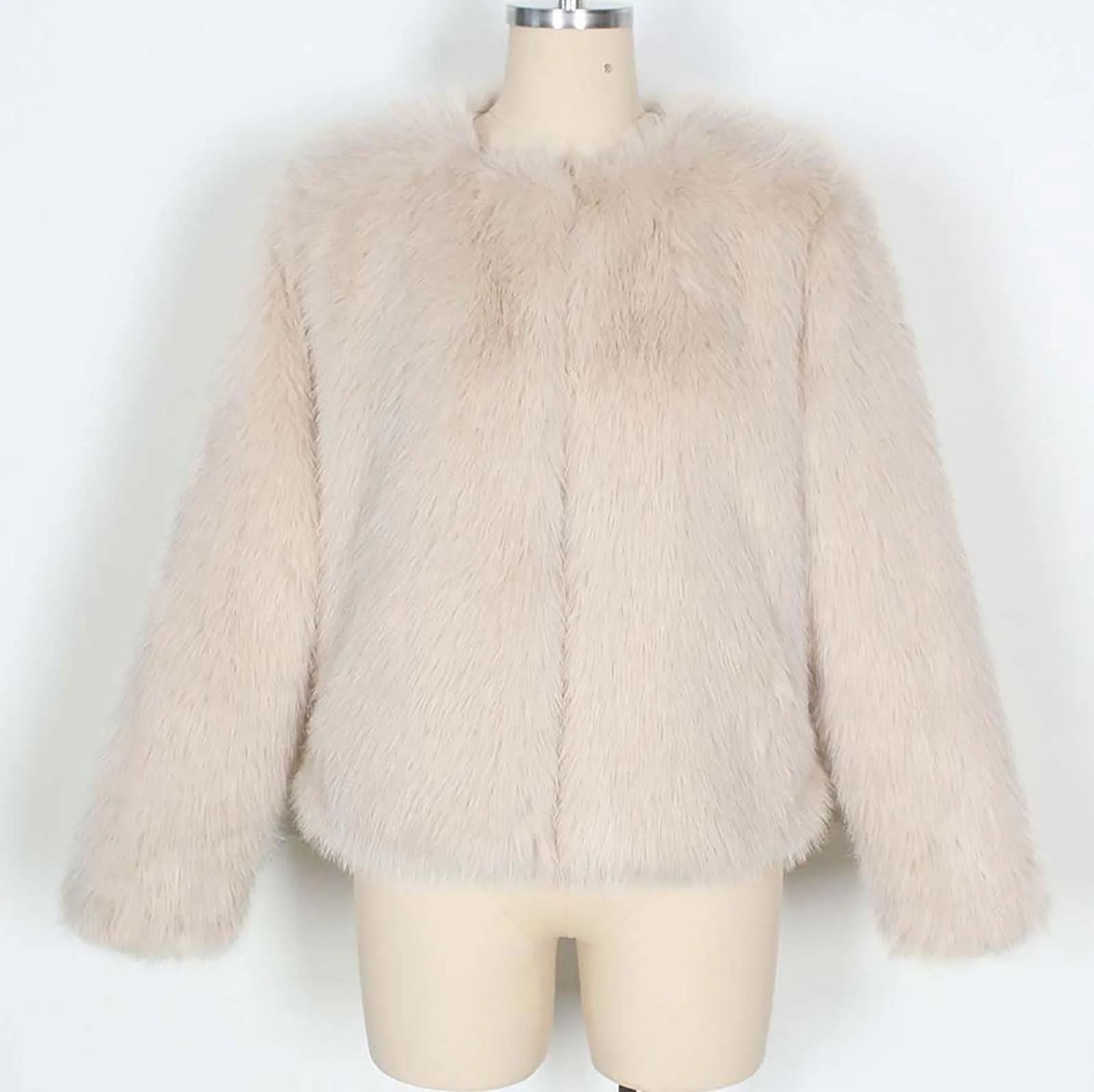 Жіноча однотонна коротка хутряна куртка, фото №6 Жіноча однотонна коротка хутряна куртка, фото №6