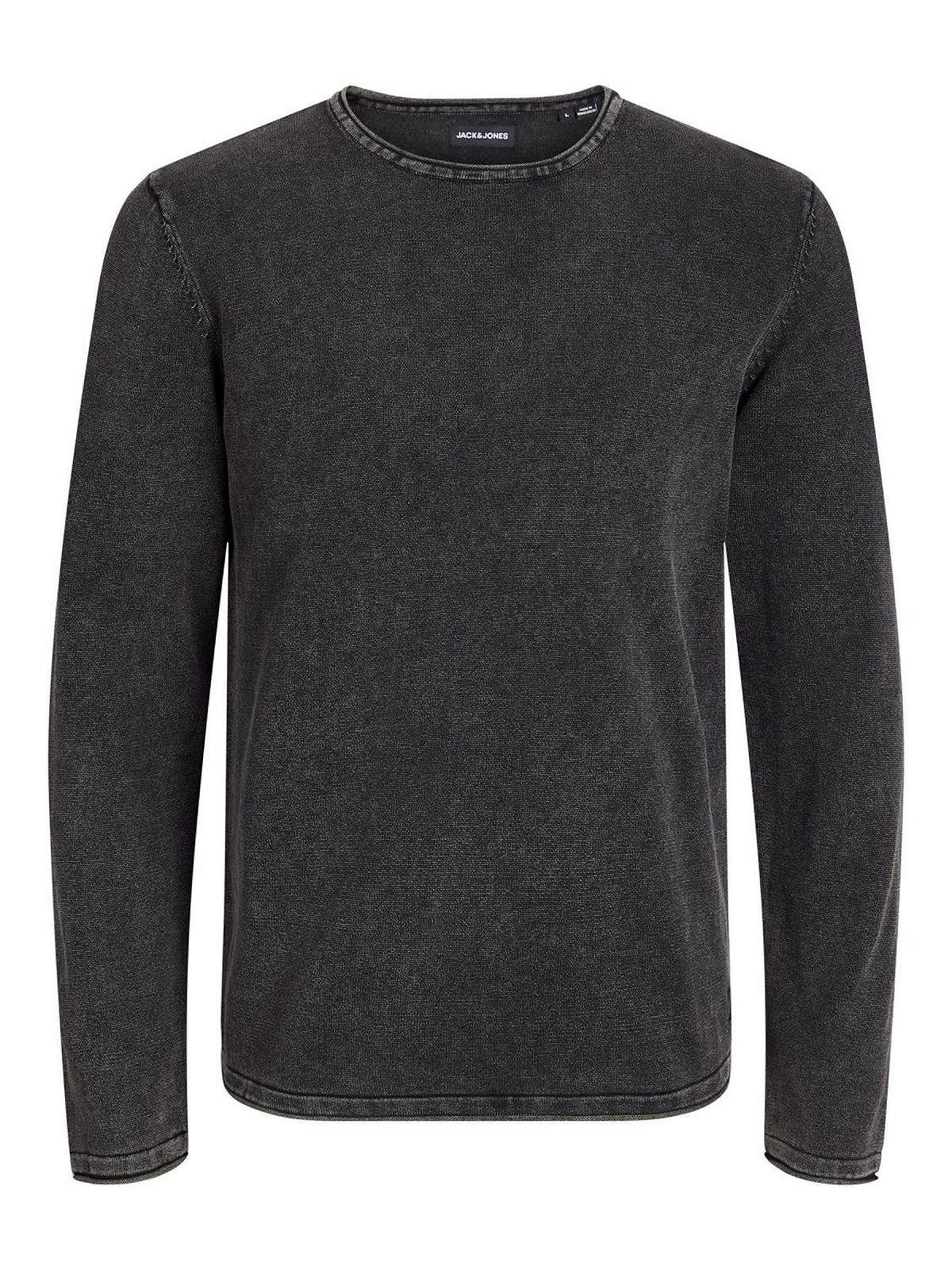 Чоловічий в'язаний джемпер JACK & JONES Однотонний в'язаний джемпер, фото №3