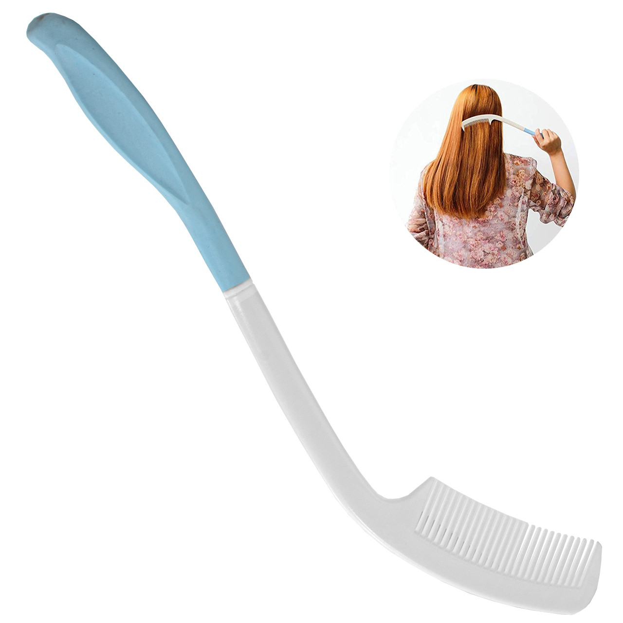 Расческа Lesko 038 для людей с ограниченными возможностями Белый голубым (3376-9892), фото №7