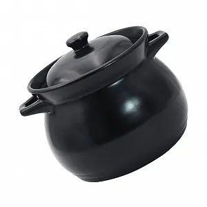 Кастрюля-жаровня GALPADA для риса с крышкой черная - Фото 1