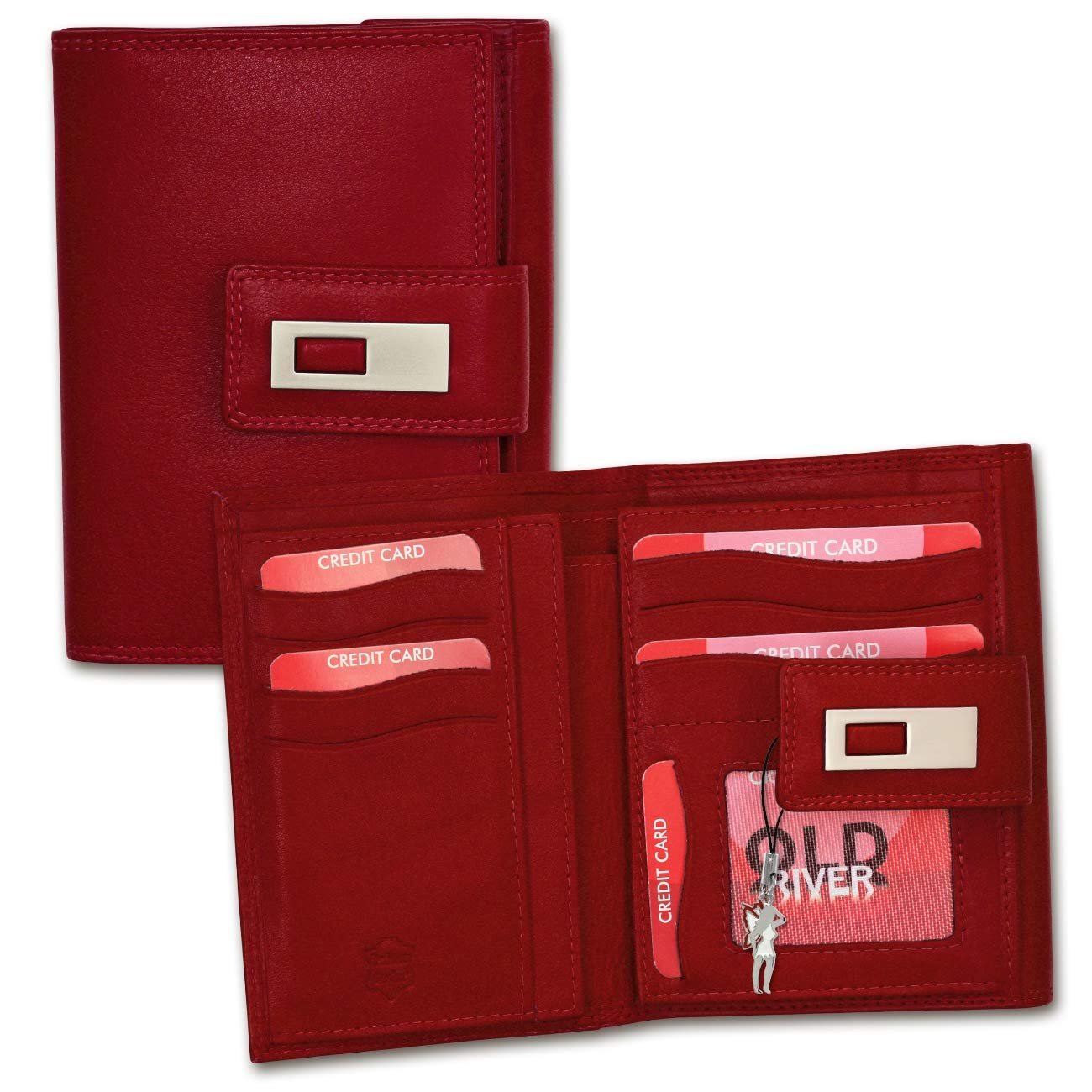 Кошелек Кожаный Old River OPD701R Красный 11 x 3 x 14 см, фото №4