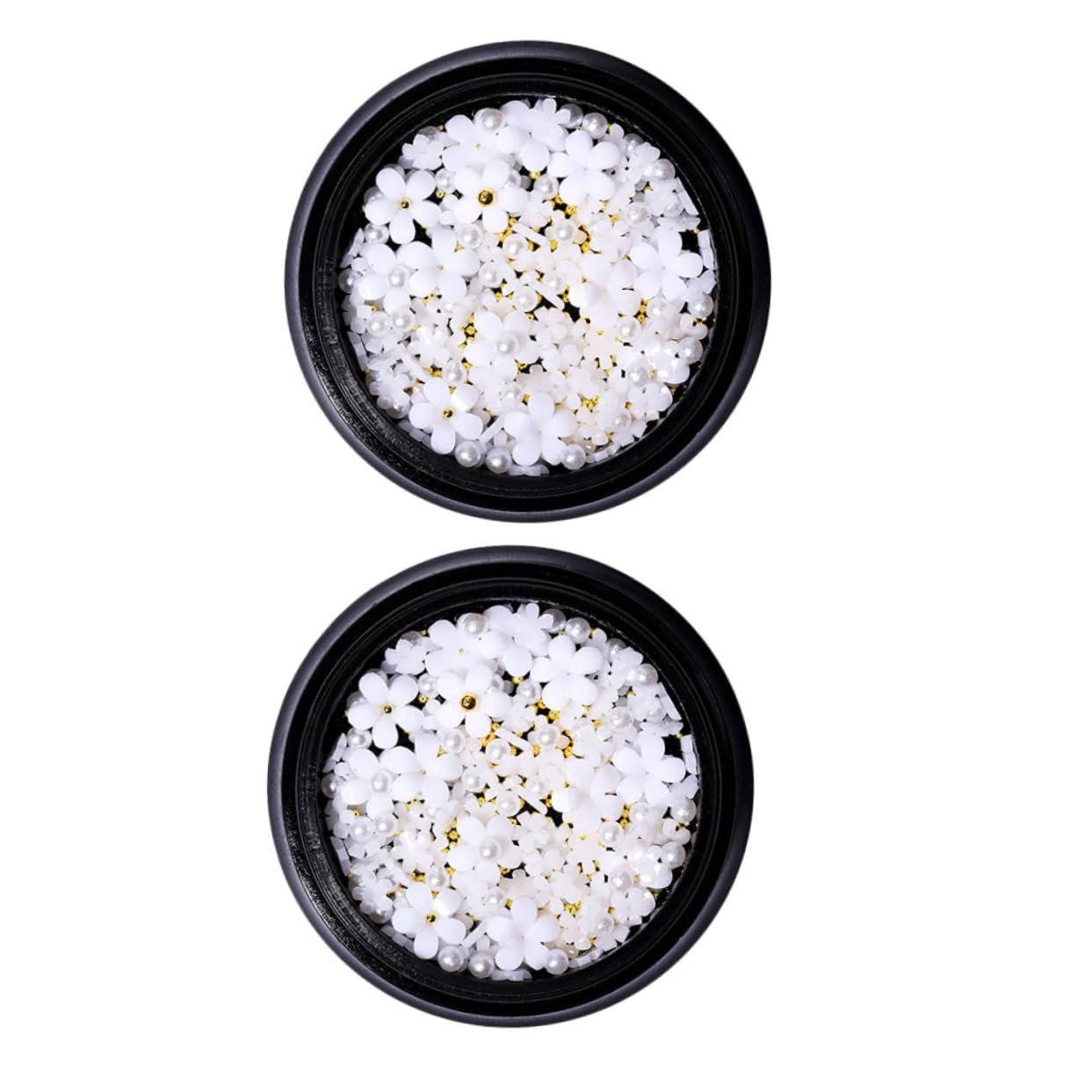 Housoutil Квіти з перлинами з білої смоли, фото №1