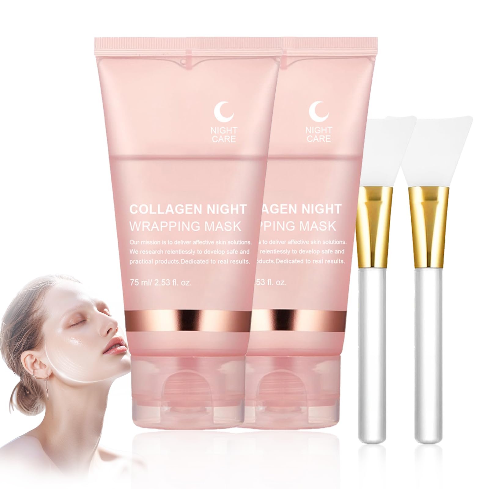 Ночная маска для лица с коллагеном, набор 2 шт., фото №1