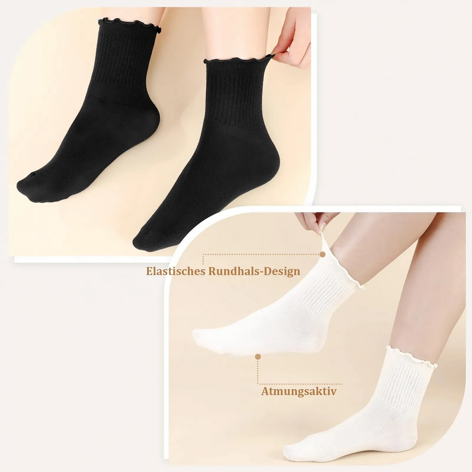 Шкарпетки з оборками Жіночі, 6 пар, фото №2