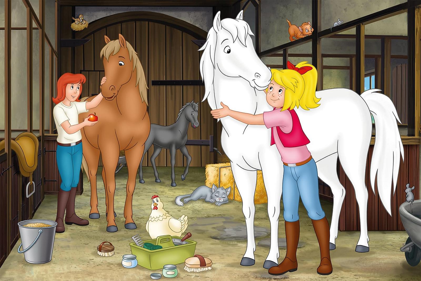 Набор пазлов Schmidt Spiele 55609 Bibi and Tina в металлическом кейсе 2 x 100 и 2 x 150 деталей, фото №6