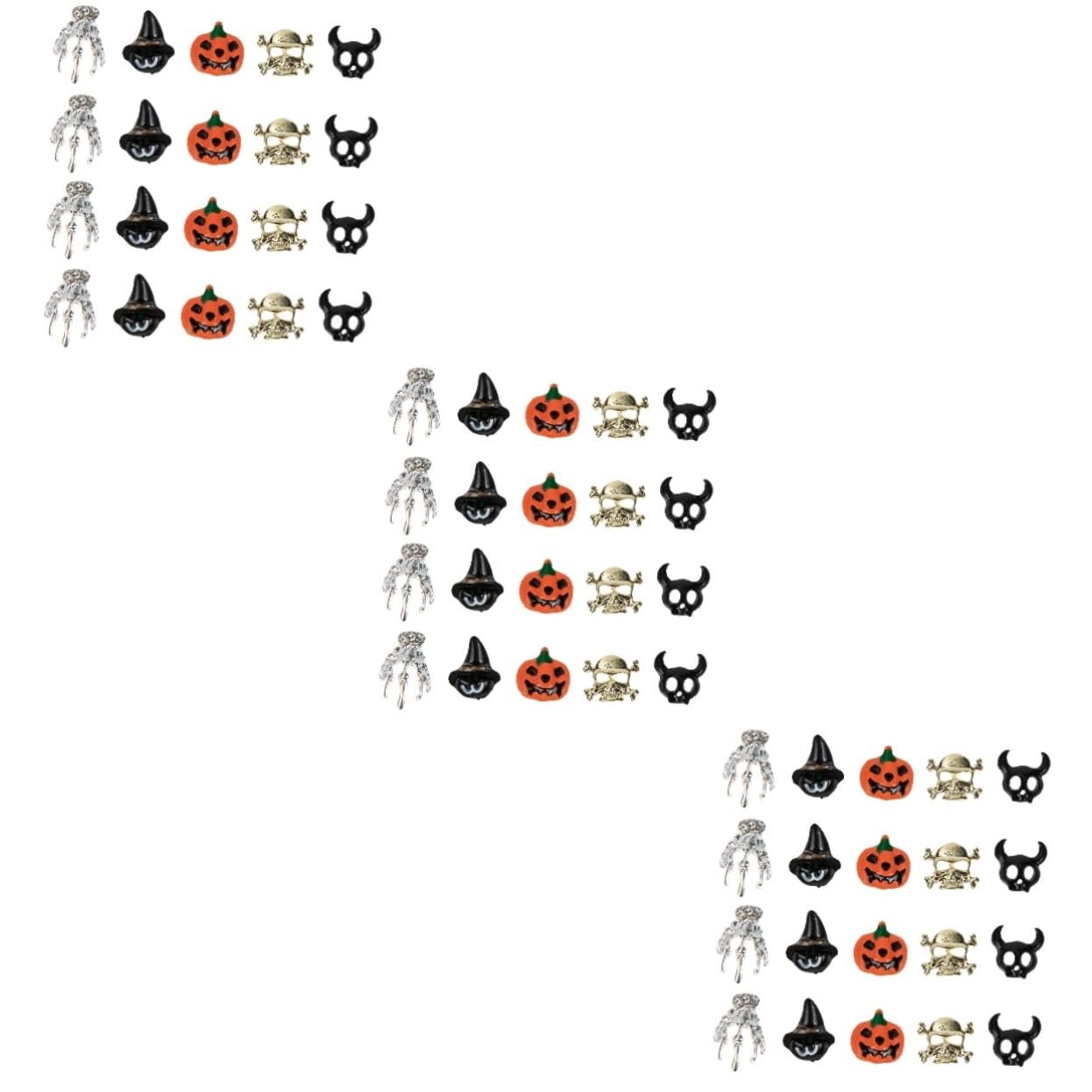 Прикраса для нігтів 3D Наклейки на нігті Healeved, гарбуз, 150 шт, металеві, фото №1