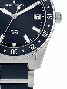 Часы JACQUES LEMANS Liverpool Мужские, нержавеющая сталь / высокотехнологичная керамика, нержавеющая сталь 42-10 synthetic.ua - Фото 1