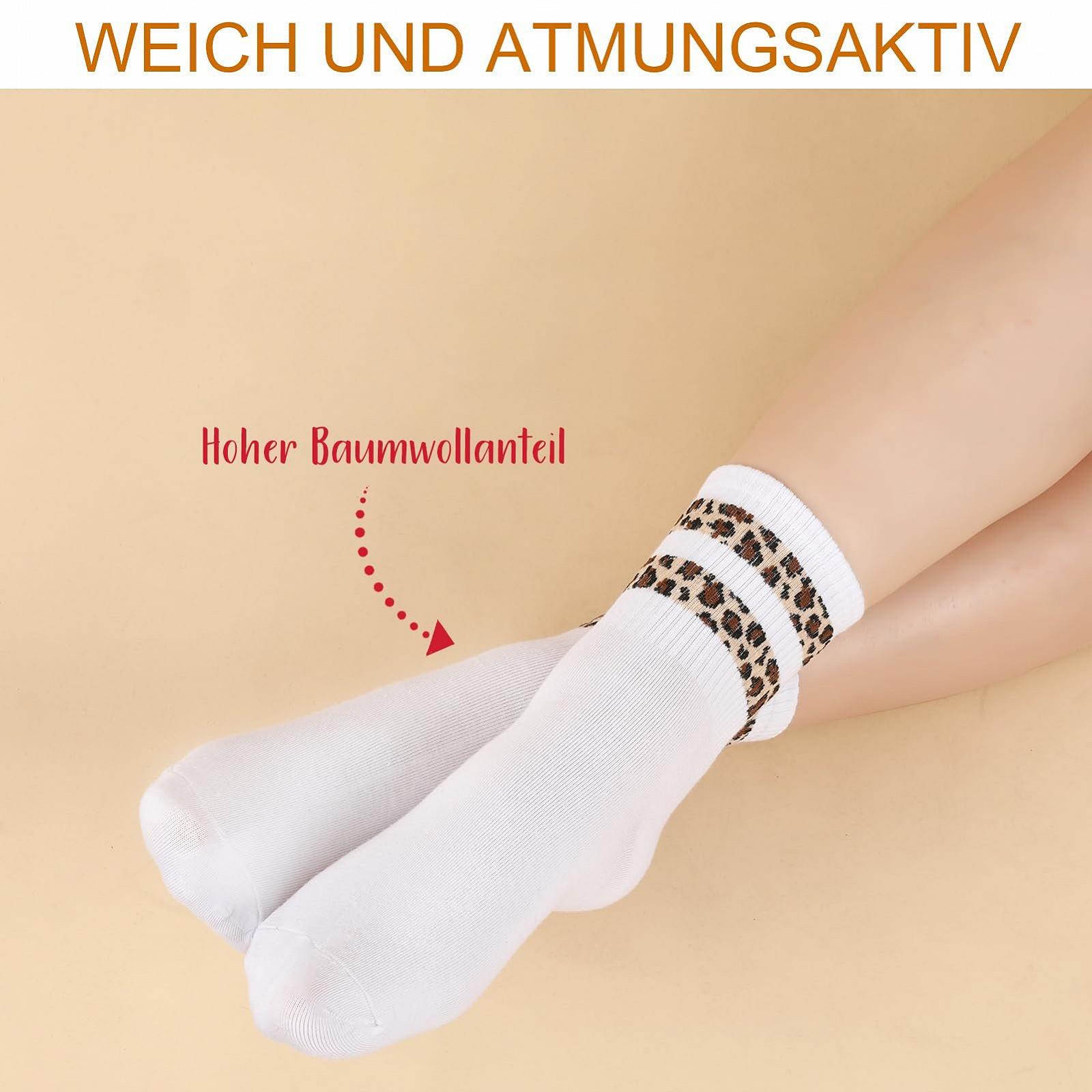 Женские теннисные носки 6 пар, Спортивные носки, Женские теннисные носки с узором животных, Дышащие полосатые носки, Женские хлопковые носки до середины голени, Ретро носки, 38-42, фото №5