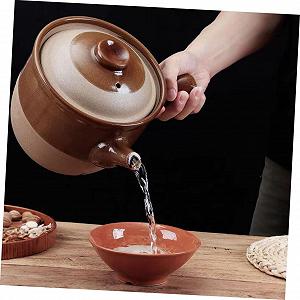 Ківш для китайської медицини INOOMP керамічний термостійкий з носиком для газу synthetic.ua - Фото 1