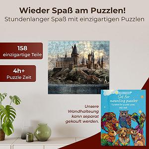 Деревянный пазл Crafthub Premium Harry Potter Hogwarts Castle A3 158 деталей UV-печать 27.6 см x 31.8 см - Фото 1