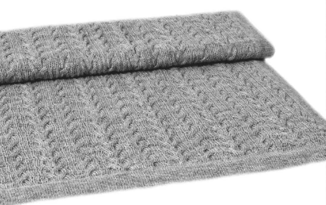 Одеяло Тип Lorenzo Cana из альпаки Объемное Роскошное 96035 Серый цвет, фото №4