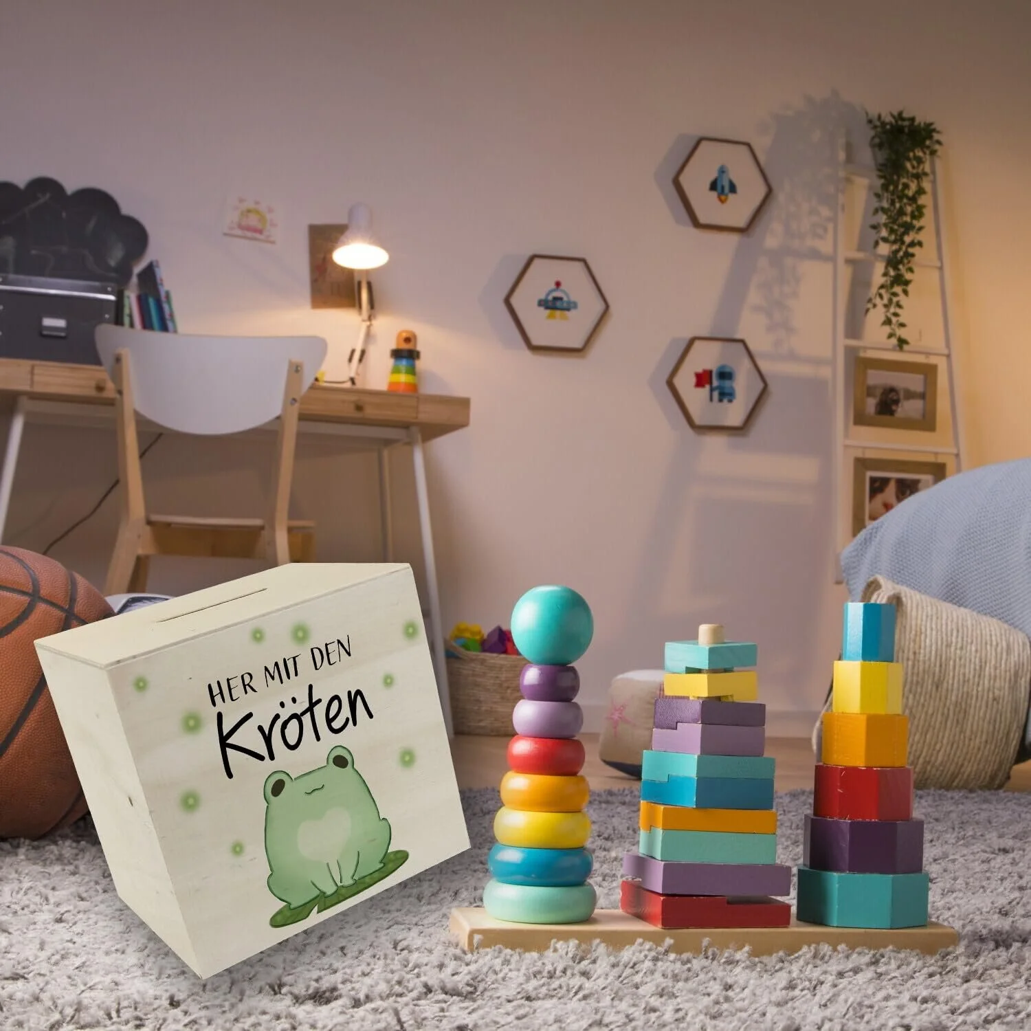 Скарбничка Жаба Дерев'яна "Her mit den Toads", фото №6