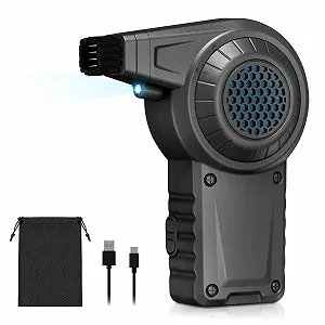 Електрична повітродувка Reesibi C1 35000 RPM з LED-підсвіткою 2 швидкості 2400 mAh Сіра - Фото 1