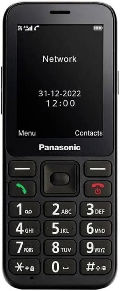 Телефон 2.4" Panasonic KX-TU250EXB / 64/128Mb / 4G / 1-SIM / Bluetooth / FM / SD-слот / Камера 1.2Мп / 1500мАг / Ліхтарик / Кнопка SOS / Великі клавіші / Чорний, фото №2