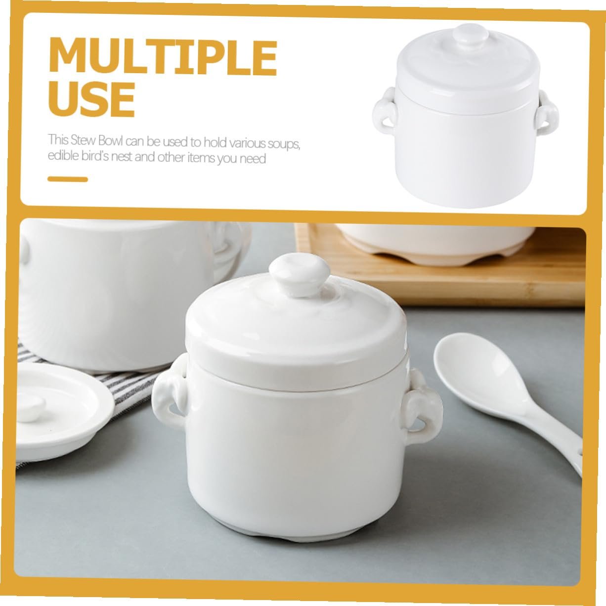 Горщик для запікання Керамічний з кришкою Термостійкий для супів та десертів Маленький, фото №3 Горщик для запікання Керамічний з кришкою Термостійкий для супів та десертів Маленький, фото №3