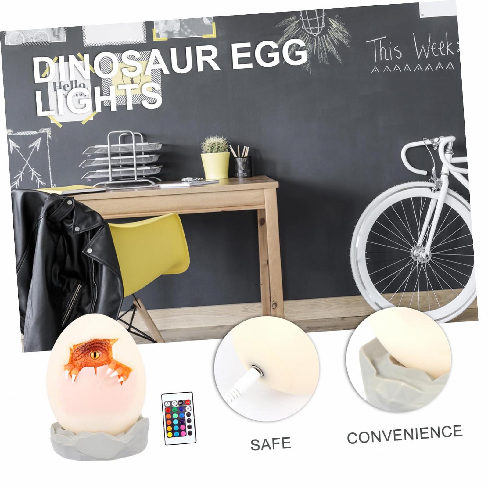 Ночник Housoutil 3D Ночник-Динозавр Dinosaurier-ei-lichter 3D-LED лампа Детский, фото №5