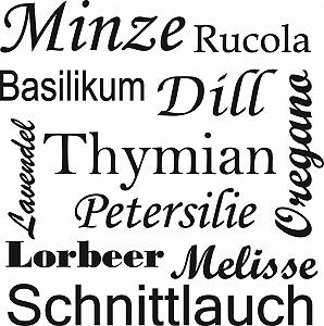 Настінне тату GRAZDesign Кухонні трави Самоклейне 50 x 50 см 070 Чорний synthetic.ua - Фото 1