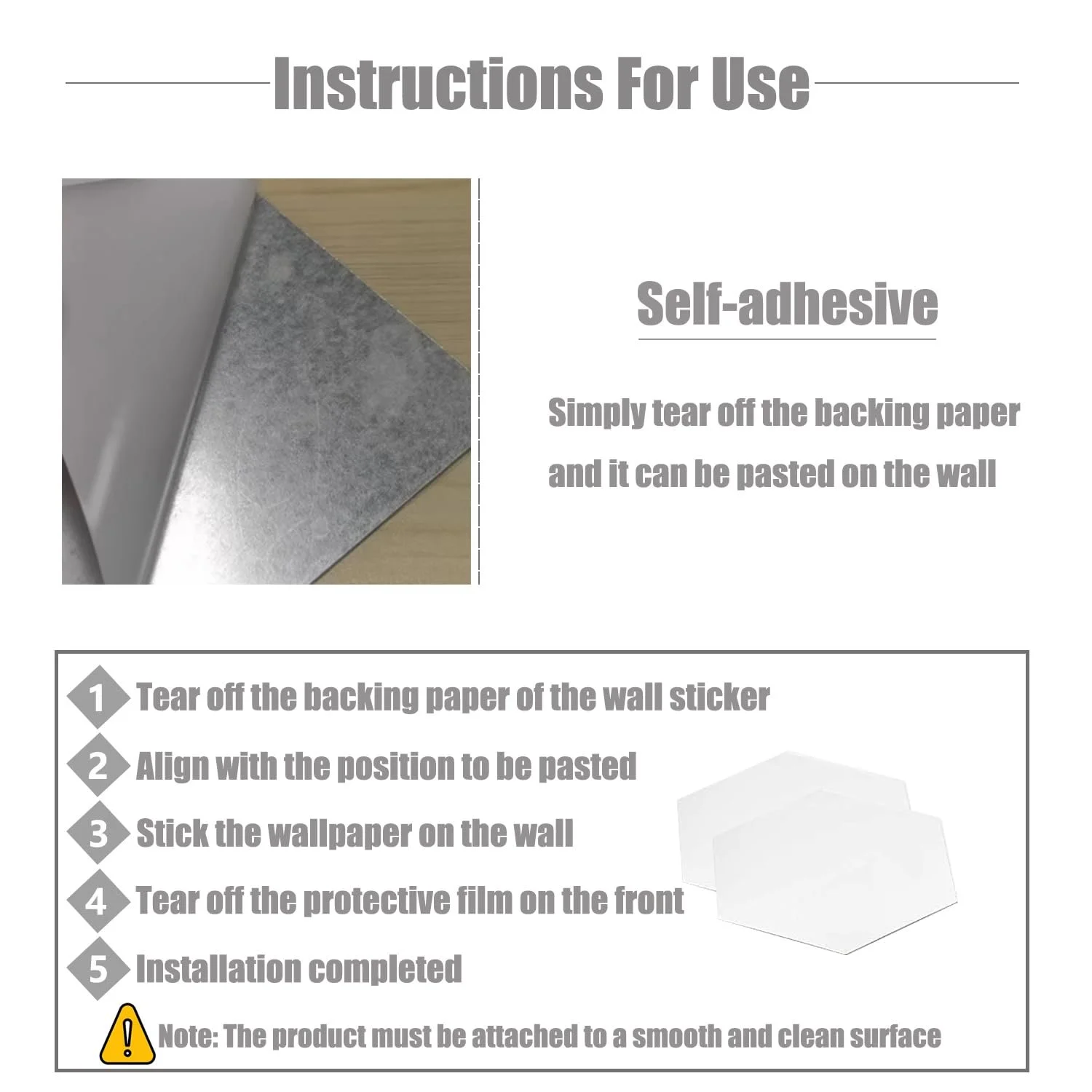 Наклейки на стіну 10 шт. Hexagonal Art Mirror акрилові дзеркальні Сріблясті, фото №3