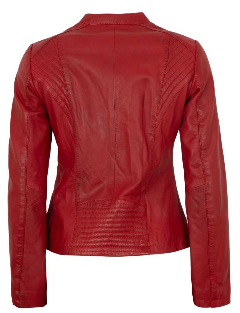 Женская кожаная куртка Lamb Nappa Red, фото №3