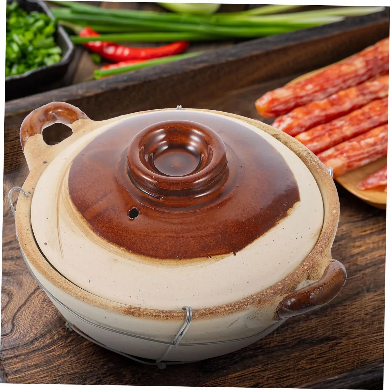 Горшок песчаный с ручкой глиняный термостойкий для риса и супов, фото №4 Горшок песчаный с ручкой глиняный термостойкий для риса и супов, фото №4