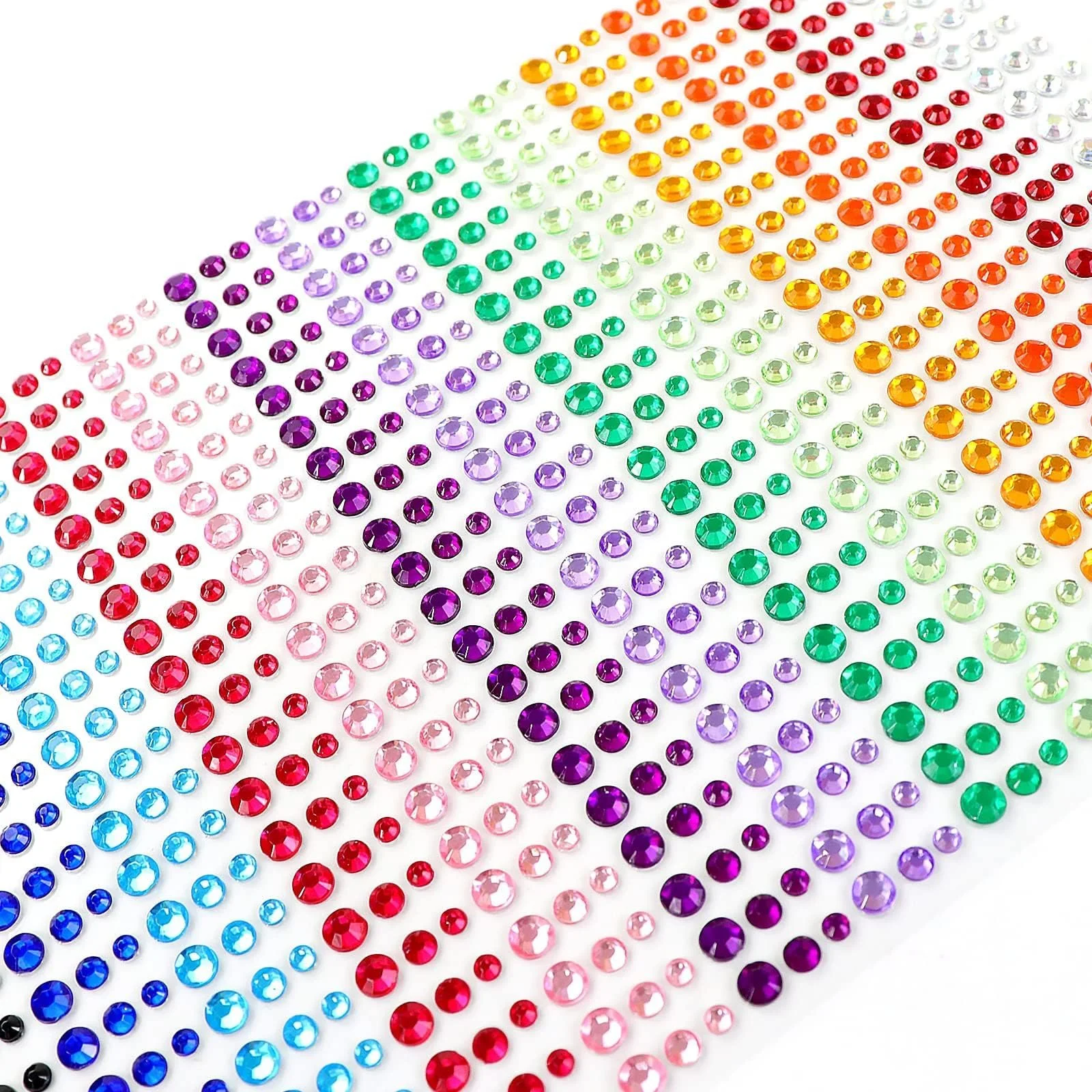 Стразы Самоклеящиеся Блестящие Камни 3 мм, 4 мм, 5 мм (900 шт), фото №5
