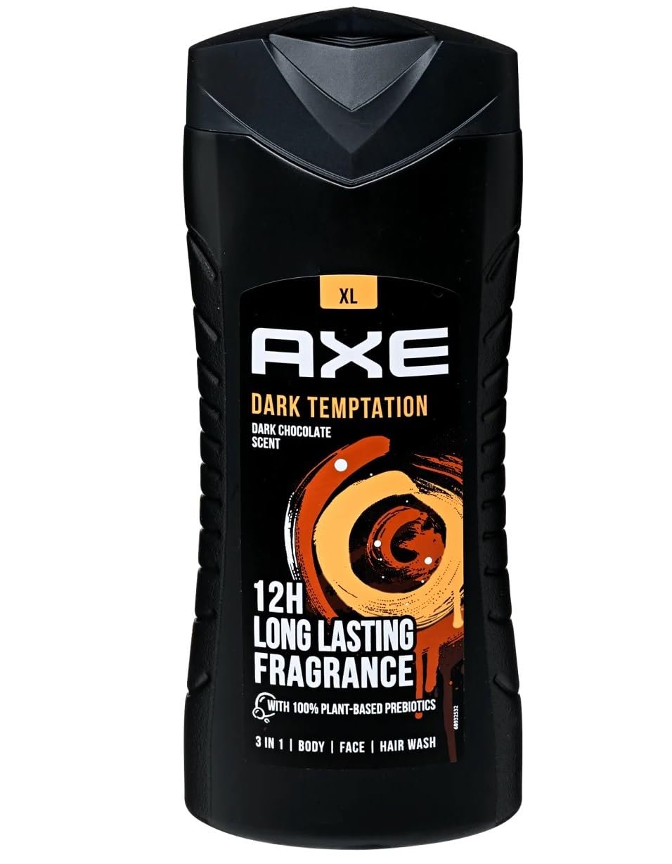 Гель для душу Axe Dark Temptation 3-in-1 для тіла обличчя та волосся 3 x 400 мл, фото №1